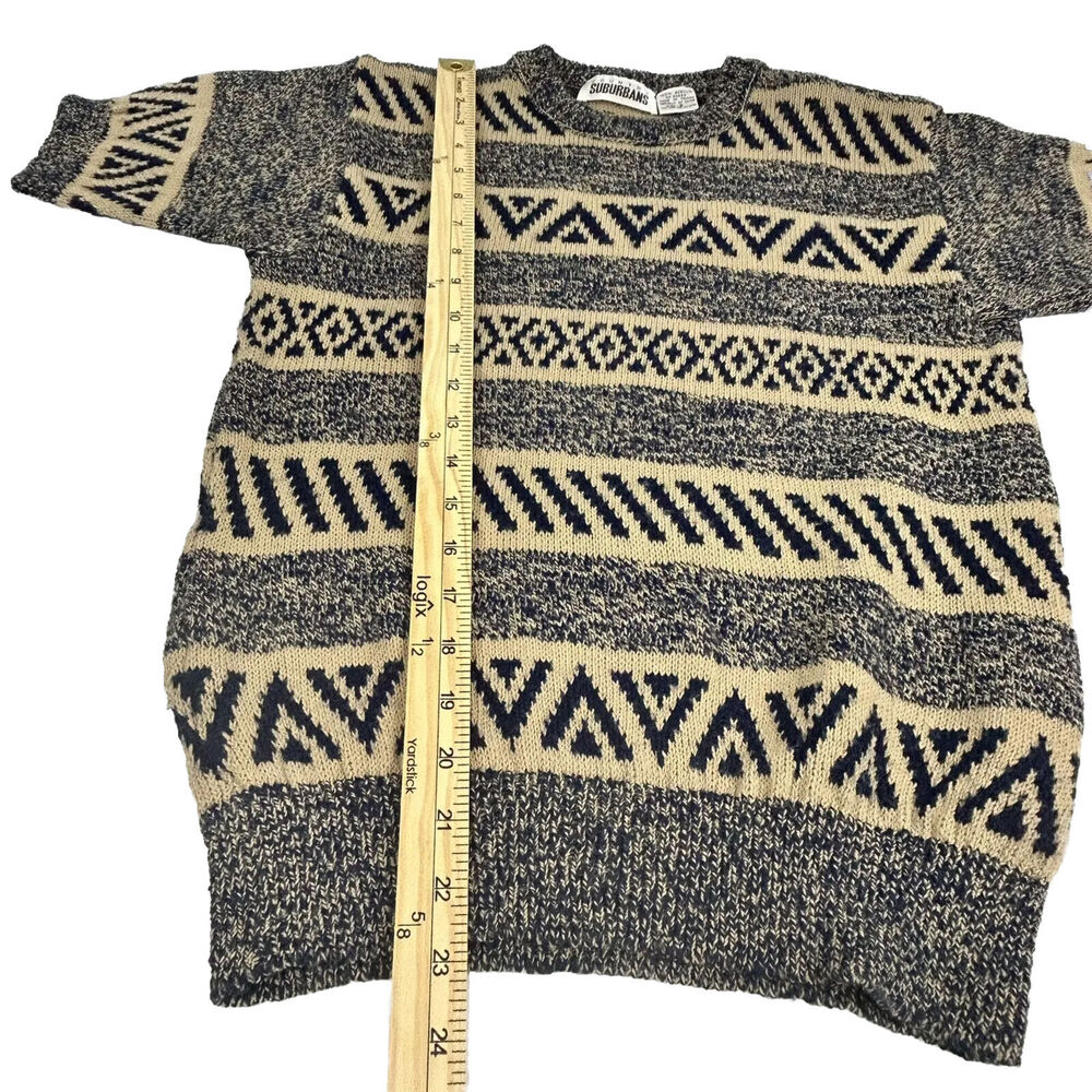 Vintage Country Suburbans Southwestern Geometric Knit Sweater Size S Granny 80s - Picture 5 of 8